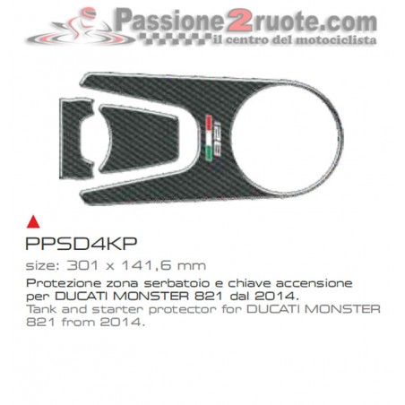 protezione adesivo serbatoio Ducati monster 821