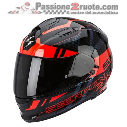 Casco integrale moto Scorpion Exo-510 air Stage nero rosso black red helmet casque