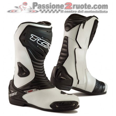 Stivali moto sport touring racing Tcx S-sportour Evo air bianco white boots