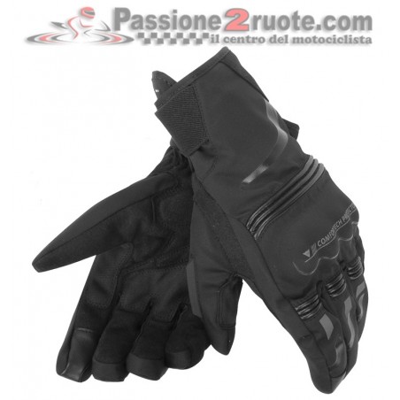 Guanti moto corti invernali impermeabili Dainese Tempest D-dry short black waterproof winter gloves