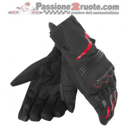Guanti moto invernali Dainese Tempest D-Dry Short Nero Rosso winter gloves