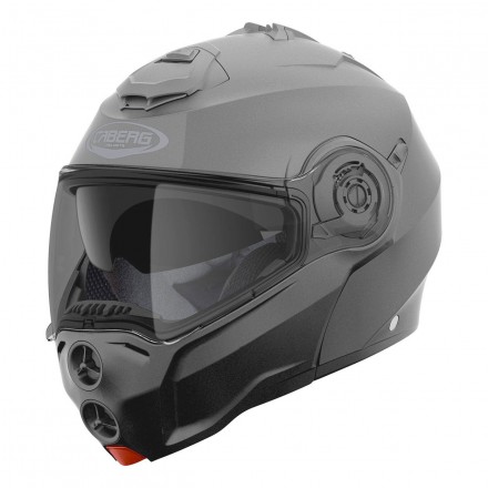Casco modulare apribile moto Caberg Droid grigio titanio opaco matt gunmetal flip up Helmet casque