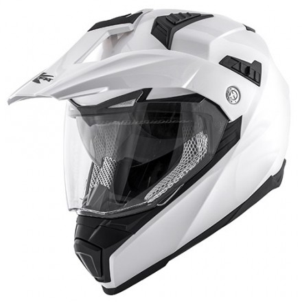 Casco moto integrale enduro strada touring Kappa Kv30 Bianco helmet