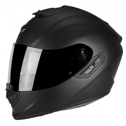 Casco integrale fibra moto Scorpion Exo 1400 nero opaco black matt helmet casque