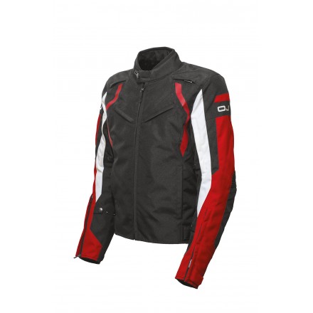 Giacca moto 4 stagioni sfoderabile Oj Latitude man nero bianco rosso black white red jacket