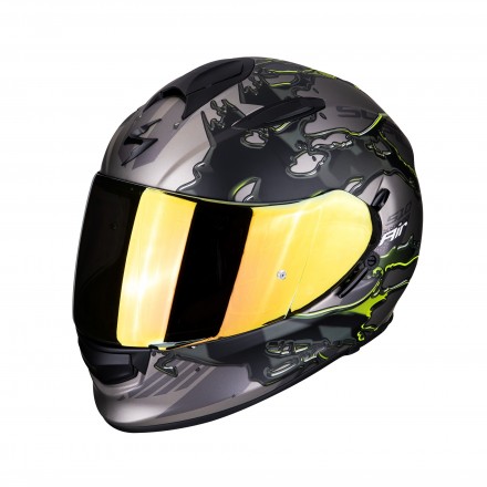 Casco integrale moto Scorpion Exo-510 Air Likid grigio titanio giallo titanium neon yellow helmet casque