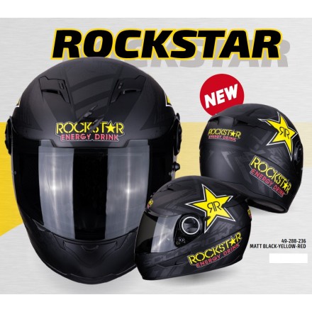 Casco integrale moto Scorpion Exo-490 Rockstar helmet casque