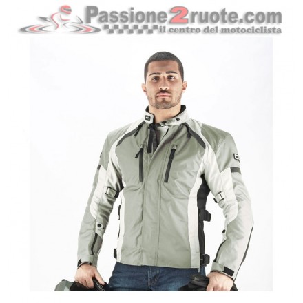 Giacca moto 4 stagioni sfoderabile impermeabile Oj Unstoppable grigio grey 2 layer waterproof jacket