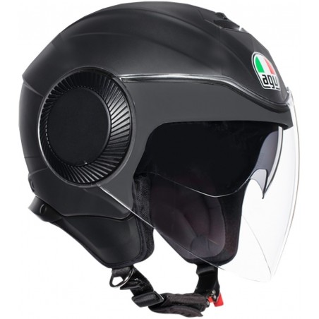 Casco jet aperto moto scooter Agv Orbyt nero opaco matt black helmet casque