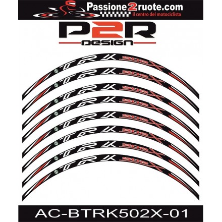 Adesivi cerchi Benelli Trk 502 X nero black wheel stickers