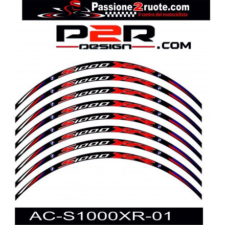 Adesivi cerchi Bmw S1000 XR nero black wheel stickers