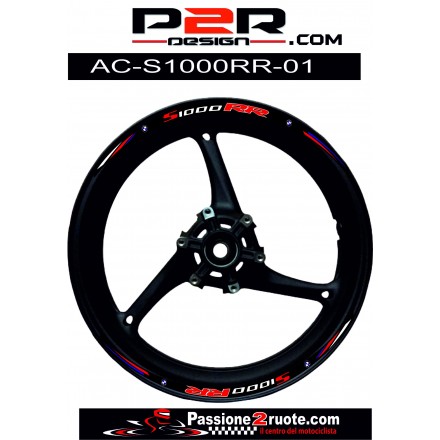 Adesivi cerchi Bmw S1000 RR nero striscie ruota black wheel stickers