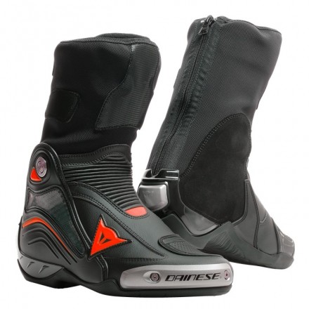 Stivali moto racing pista corsa Dainese Axial D1 nero rosso black red fluo Boots