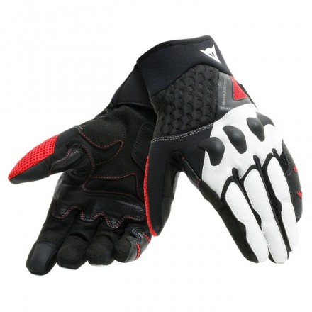 Guanti moto primavera estate Dainese X-moto nero bianco rosso black white lava red spring summer gloves