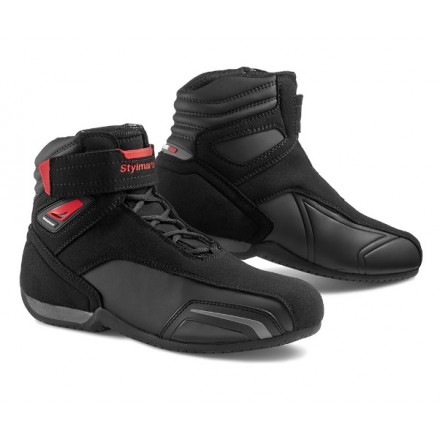 Scarpe moto Stylmartin Velox Wp nero rosso black red shoes