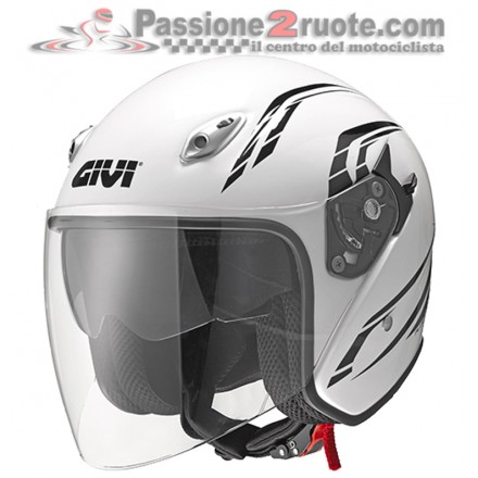 Casco jet fibra Givi 206 Fiber J-2 bianco white Helmet casque