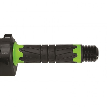 Manopole moto universali Chaft Space nero verde black green IN139 grip knob