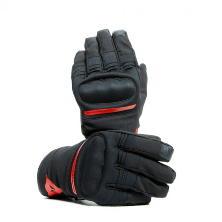 Guanti moto corti impermeabili Dainese Avila D-dry short nero rosso black red waterproof gloves