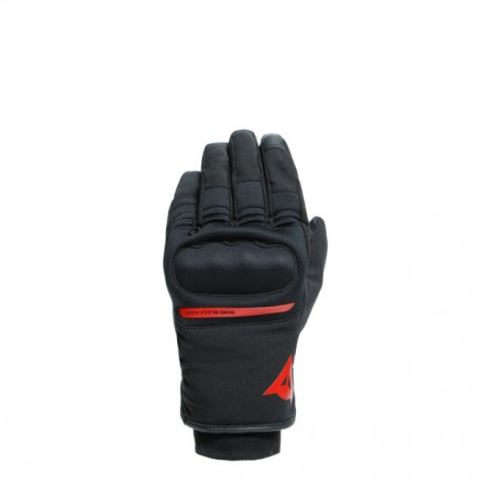 Guanti moto corti impermeabili Dainese Avila D-dry short nero rosso black red waterproof gloves