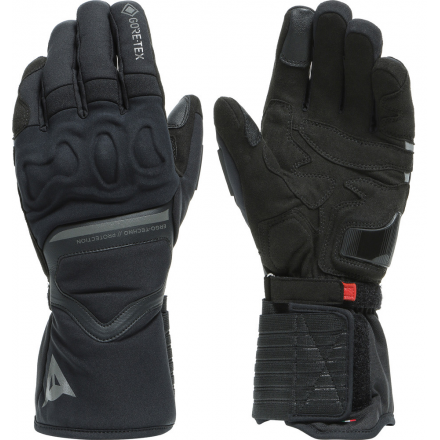 Guanti Da Moto Dainese Plaza 3 Black/Green Touring Gloves Impermeabili  Invernali D-Dry