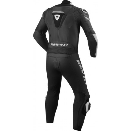 Tuta intera pelle racing pista corsa sport Revit Argon Nero bianco black white one piece leather suit