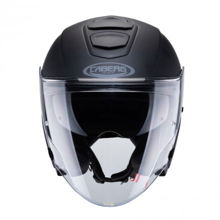 Casco jet moto Caberg Flyon nero opaco matt black helmet casque