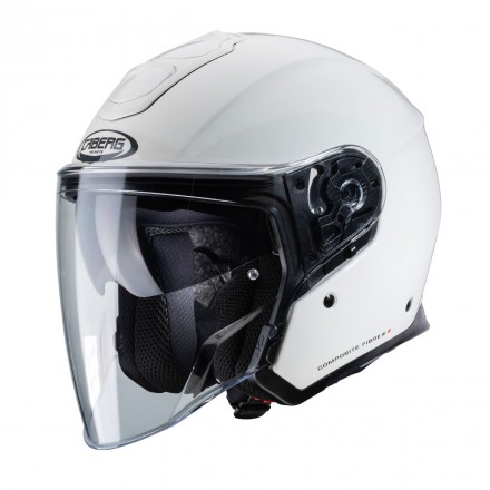 Casco jet moto Caberg Flyon bianco white helmet casque