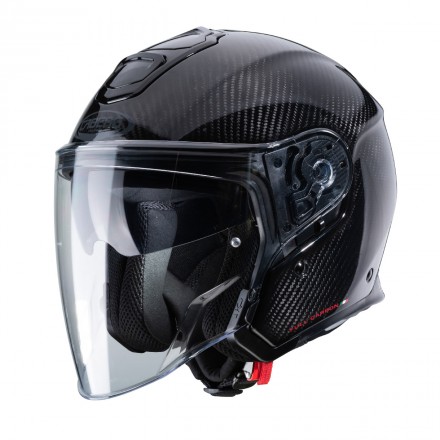 Casco jet moto Caberg Flyon carbonio carbon helmet casque