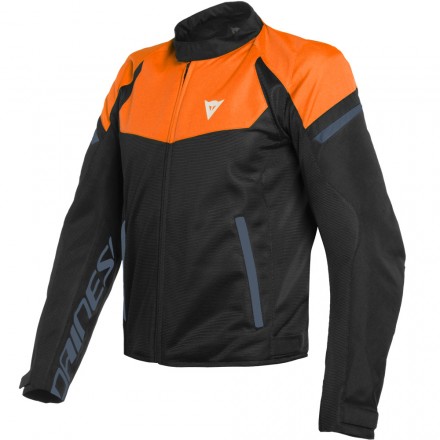 Giacca moto traforata estiva Dainese Bora Air Tex nero arancione black orange 03E perforated summer jacket