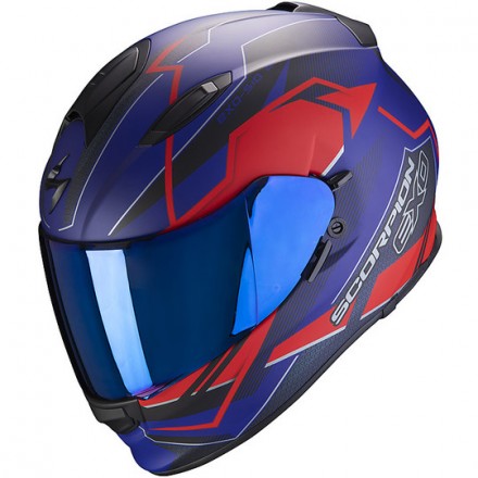 Casco integrale moto Scorpion Exo 510 Balt blu opaco rosso mat blue red helmet casque