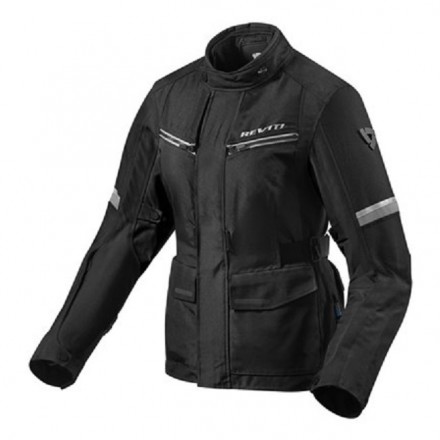 Giacca donna moto touring 4 stagioniRev'it Outback 3 ladies nero black silver red 4 seasons waterproof jacket