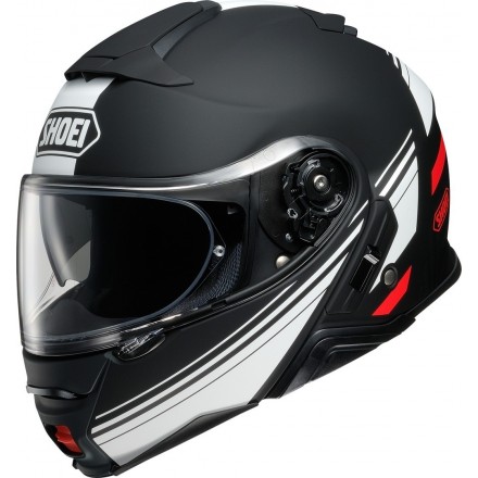 Casco modulare moto Shoei Neotec 2 Separator Tc-5 nero bianco rosso black white red flip up helmet casque