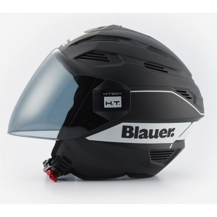 Casco Blauer Brat nero opaco bianco mat black white helmet casque