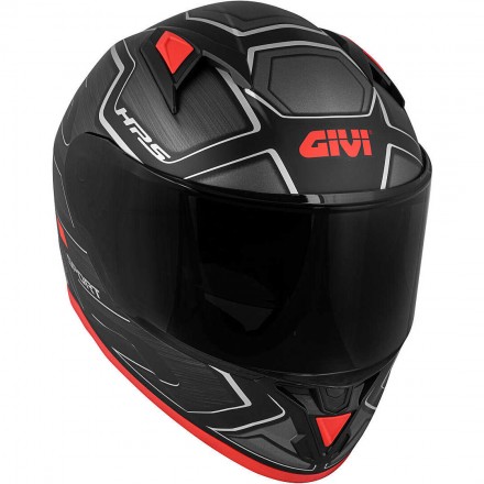 Casco integrale moto Givi 50-6 Sport Deep nero opaco rosso black mat red Helmet casque