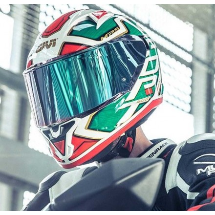 Casco integrale moto Givi 50-6 Sport Deep bianco rosso verde italia white red green italy Helmet casque