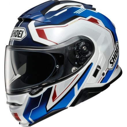 Casco modulare moto Shoei Neotec 2 Respect Tc-10 bianco rosso blu white red blue flip up helmet casque
