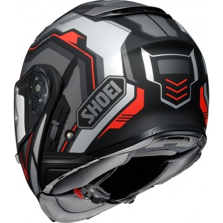 Casco modulare moto Shoei Neotec 2 Respect Tc-10 nero grigio rosso black grey red flip up helmet casque