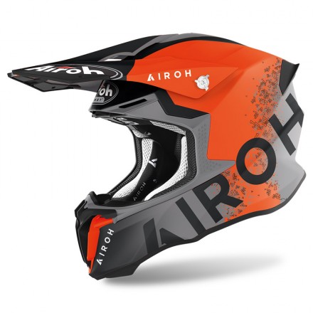 Casco Airoh Twist 2.0 Bit Antracit opaco arancione orange matt enduro motard off road helmet casque