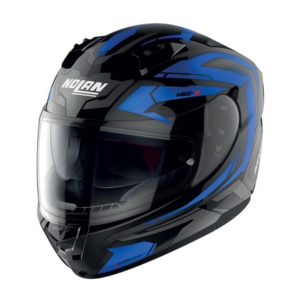Casco integrale moto Nolan N60.6 Anchor blu 23 Ncom helmet casque