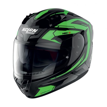 Casco integrale moto Nolan N60.6 Anchor verde green 24 Ncom helmet casque