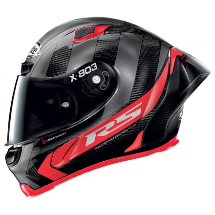 Casco integrale carbonio moto Xlite X803 Rs Ultra Carbon Wheelie rosso red full face helmet casque