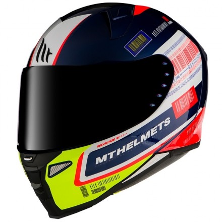 Casco MT Helmets REVENGE 2 RS A0 Blu Lucido rosso bianco red white