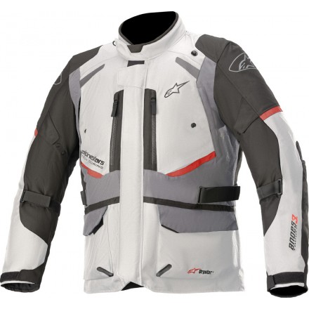 Giacca moto touring Alpinestars Andes V3 Drystar grigio chiaro ice black jacket