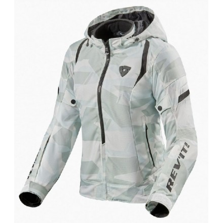 Giacca donna moto Rev'it Revit Flare 2 grigio chiaro camo light grey jacket