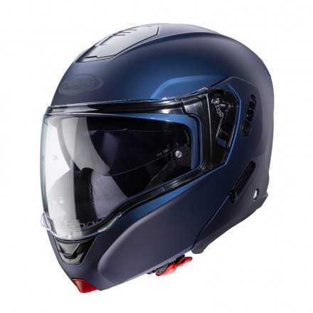 Casco moto modulare Caberg Horus blu opaco matt flip up helmet casque