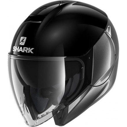 Casco jet Shark Citycruiser Dual antracite nero black helmet casque
