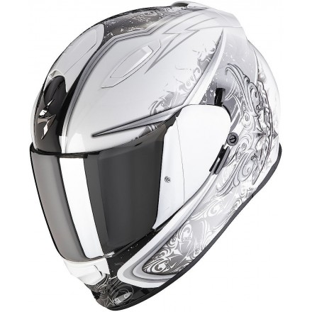 Casco integrale moto Scorpion Exo 491 Run bianco neo white black fullface helmet casque