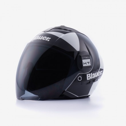 Casco jet Blauer Real A nero bianco black white helmet casque