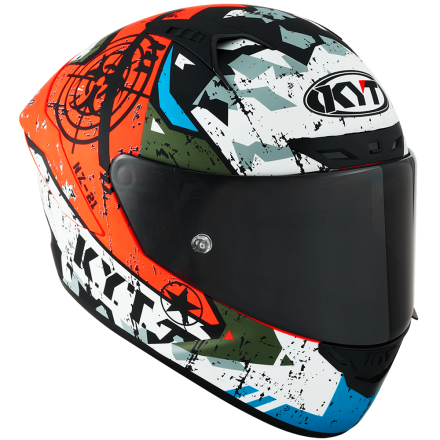 Casco fibra integrale moto KYT NZ RACE Blazing RED helmet casque