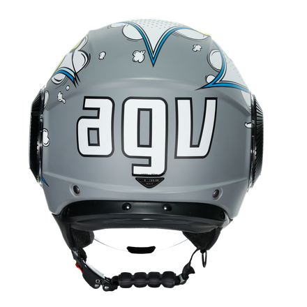 Casco jet moto scooter Agv Orbyt VIBES MAT GREY YELLOW helmet casque